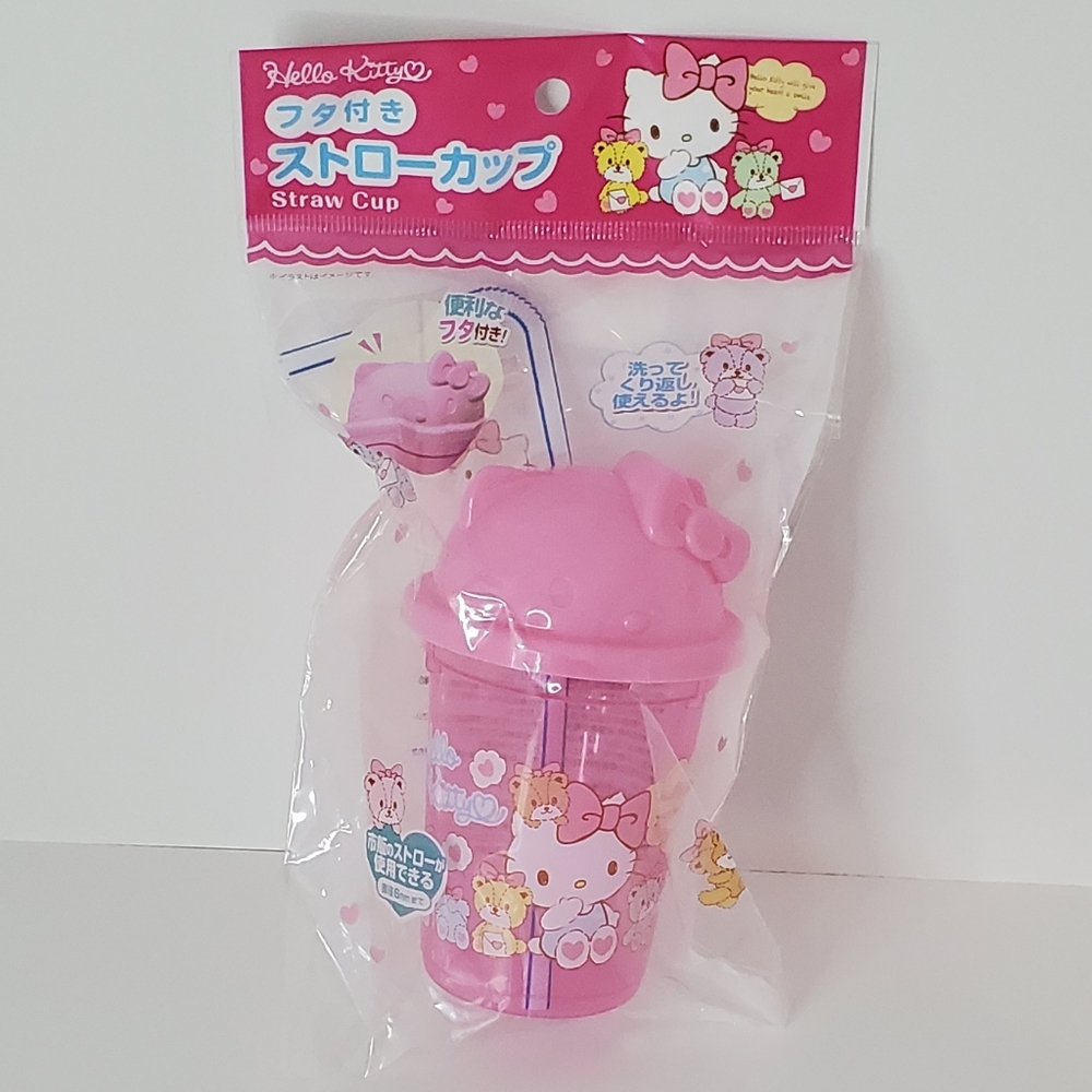 Hello Kitty Pink Straw Cup On The Go